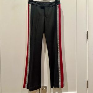 Elie Tahari gray wool pants with light gray and red stripe on sides. NWT size 4